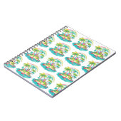 熱帯島 – 椰子の木と虹 ノートブック (左側)