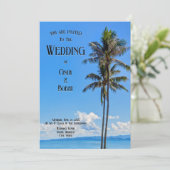 熱帯島、椰子の木、青い海、 招待状 (スタンド正面)