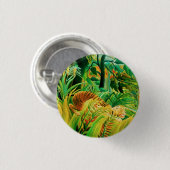 熱帯嵐ボタンのアンリ・ルソーのトラ 缶バッジ (正面&裏面)