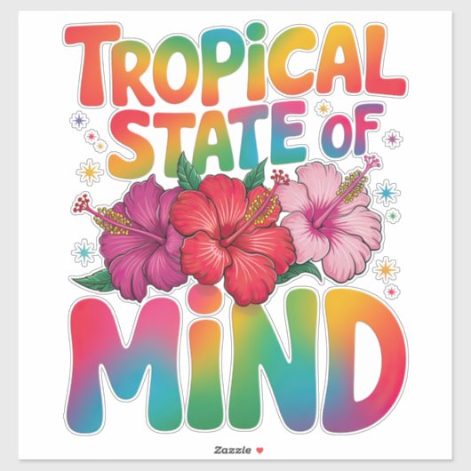 熱帯州オブマインドサマービーチグラフィック シール (シート)