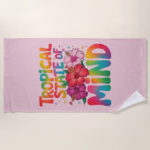 熱帯州オブマインドサマービーチグラフィック ビーチタオル (正面)