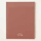 熱帯幻想水彩パーム葉フローラ プランナー手帳 (裏面)