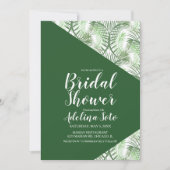 熱帯幾何学パームオアシスブライダルシャワー 招待状 (正面)