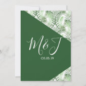 熱帯幾何学パームオアシスブライダルシャワー 招待状 (裏面)