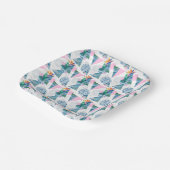 熱帯幾何学模様 ペーパープレート (傾斜あり)