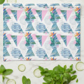 熱帯幾何学的なパターン キッチンタオル (折り畳み)