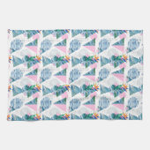 熱帯幾何学的なパターン キッチンタオル (横)