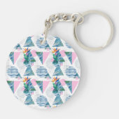 熱帯幾何学的なパターン キーホルダー (裏面)