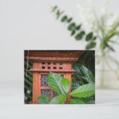 熱帯庭園のバリのランタン ポストカード (スタンド正面)