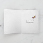 熱帯庭園の悔やみや弔慰一対の蝶 カード (内部)