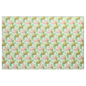 熱帯庭園の水彩模様 ファブリック (ヤード)