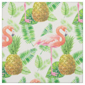 熱帯庭園の水彩模様 ファブリック (見本)