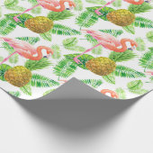 熱帯庭園の水彩模様 ラッピングペーパー (角)