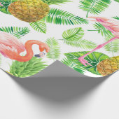 熱帯庭園の水彩模様 ラッピングペーパー (角)