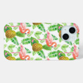 熱帯庭園の水彩模様 Case-Mate iPhoneケース (裏面 (横))