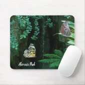 熱帯庭園の蝶 マウスパッド (マウス)