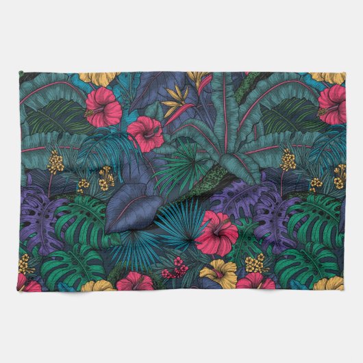 熱帯庭園 キッチンタオル (横)