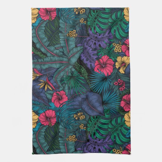 熱帯庭園 キッチンタオル (縦)