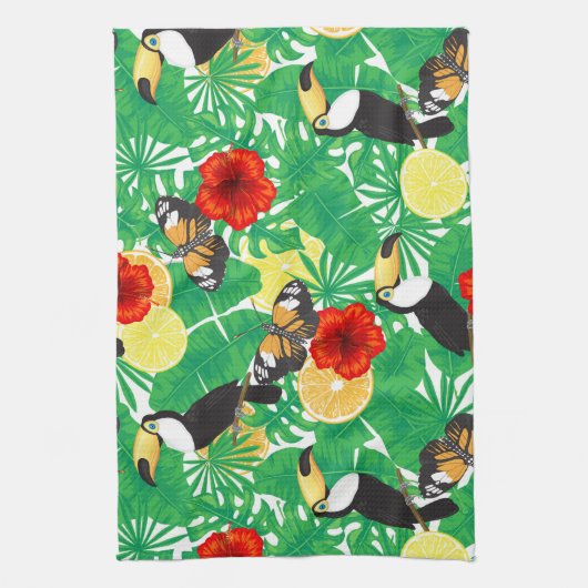 熱帯庭園 キッチンタオル (縦)