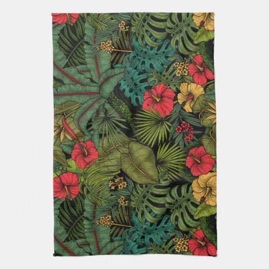 熱帯庭園 キッチンタオル (縦)