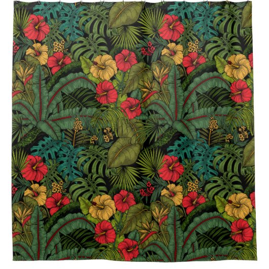 熱帯庭園 シャワーカーテン (正面)