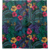 熱帯庭園 シャワーカーテン (正面)