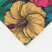 熱帯庭園 フリースブランケット (角)