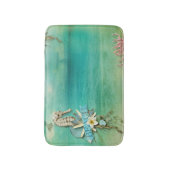 熱帯微風のビーチのタツノオトシゴのヒトデの海 バスマット (正面縦)