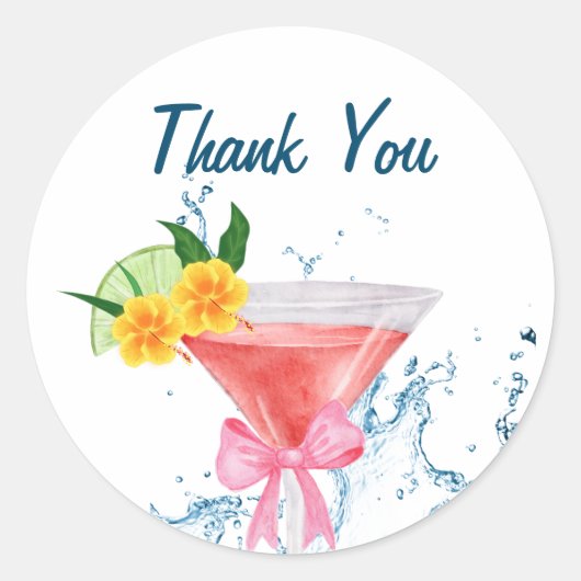 熱帯応援ビーチカクテルパーティー ラウンドシール (正面)