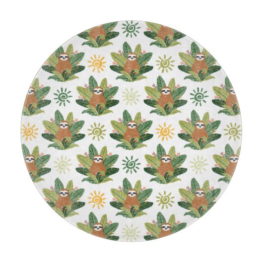 熱帯怠惰パターン カッティングボード (正面)