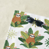 熱帯怠惰パターン ビーチタオル (インサイチュ)