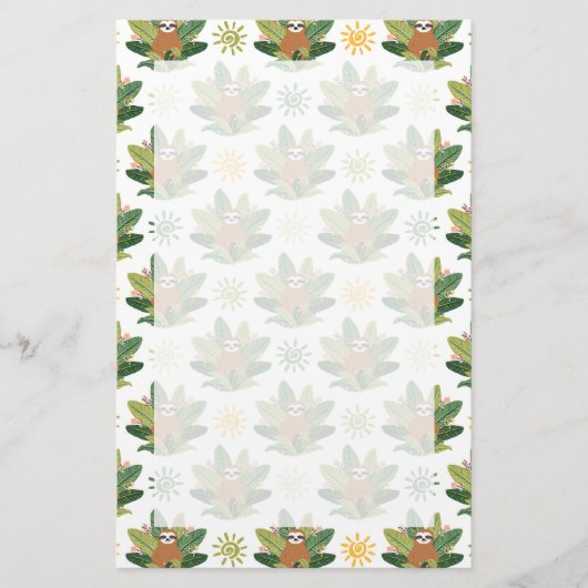 熱帯怠惰パターン 便箋 (正面)