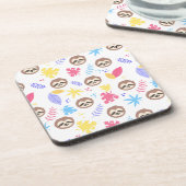 熱帯怠惰及び葉パターン コースター (左側)