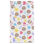 熱帯怠惰及び葉パターン スモールペーパーバッグ (裏面)