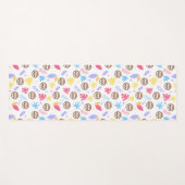 熱帯怠惰及び葉パターン ヨガマット (正面(横))