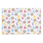 熱帯怠惰及び葉パターン 枕カバー (正面右)