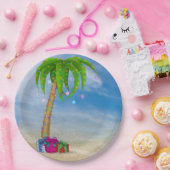 熱帯性のクリスマスパームツリー ペーパープレート (パーティー)