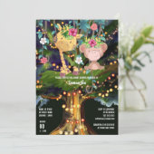 熱帯性のジャングル動物のナイトライトキリン類人猿 招待状 (スタンド正面)