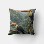 熱帯性のトカンの鳥が二羽 クッション (裏面)