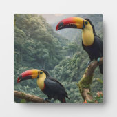 熱帯性のトカンの鳥が二羽 フォトプラーク (正面)