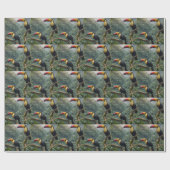熱帯性のトカンの鳥が二羽 ラッピングペーパー (フラット)