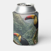 熱帯性のトカンの鳥が二羽 缶クーラー (缶裏面)