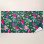 🤩熱帯性のパーティー（ピックボール付き） ビーチタオル (正面)