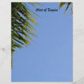 熱帯性のパームツリーブルースクラップブックページ (正面)