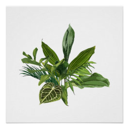 熱帯性のパーム・バナナの木とエキゾチック離れな。 ポスター