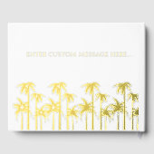 熱帯性のヤシの木の目的地のウェディングゲストブック ゲストブック (裏面)