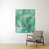 熱帯性のヤシの木オンティール(緑がかった色)ストライプ タペストリー (インサイチュ)