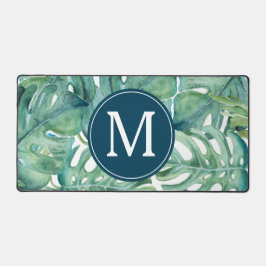 熱帯性のヤシの葉が緑にかわいい デスクマット