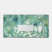 熱帯性のヤシの葉が緑にかわいい デスクマット (キーボード&マウス)
