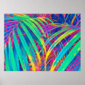 熱帯性のヤシの葉のテクスチャ背景。ヤシの葉i ポスター (正面)